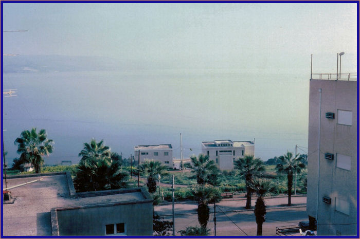 The Sea of Galilee from our hotel